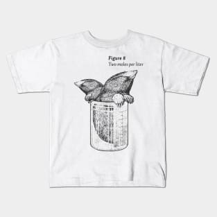 Two Moles chemistry teacher Kids T-Shirt